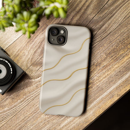 Elegant Gold Wave Tough iPhone Case