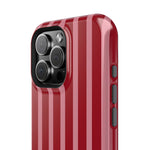 Red Burgundy  Stripes Magnetic Impact-Resistant Phone Case | MagSafe Compatible