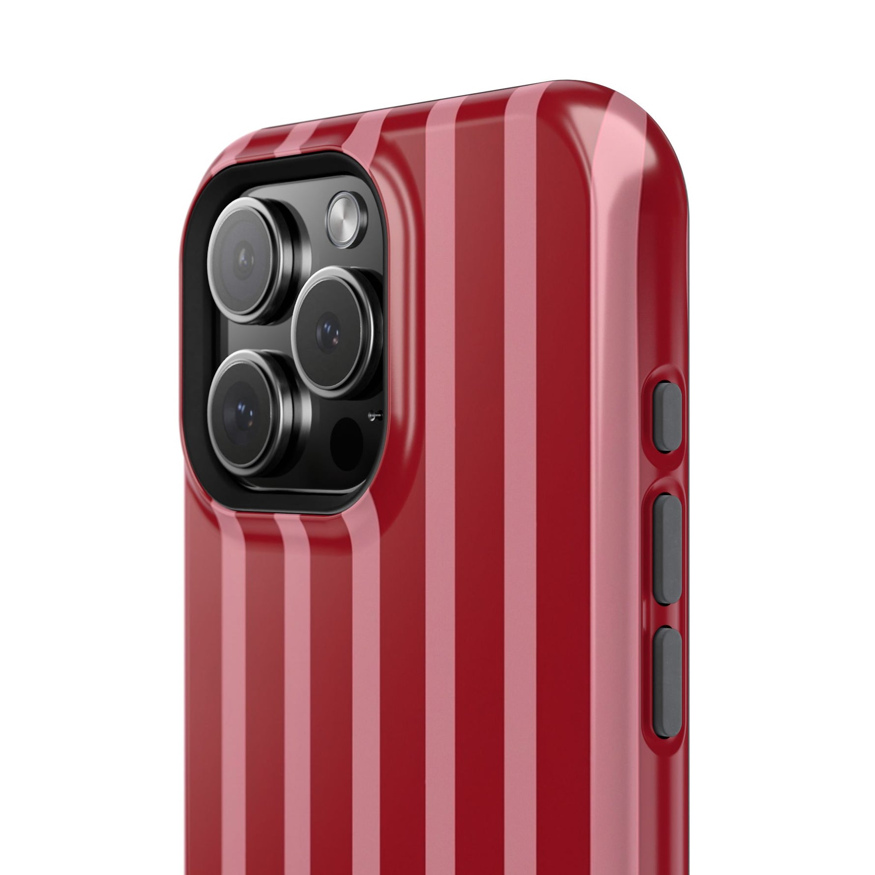 Red Burgundy  Stripes Magnetic Impact-Resistant Phone Case | MagSafe Compatible