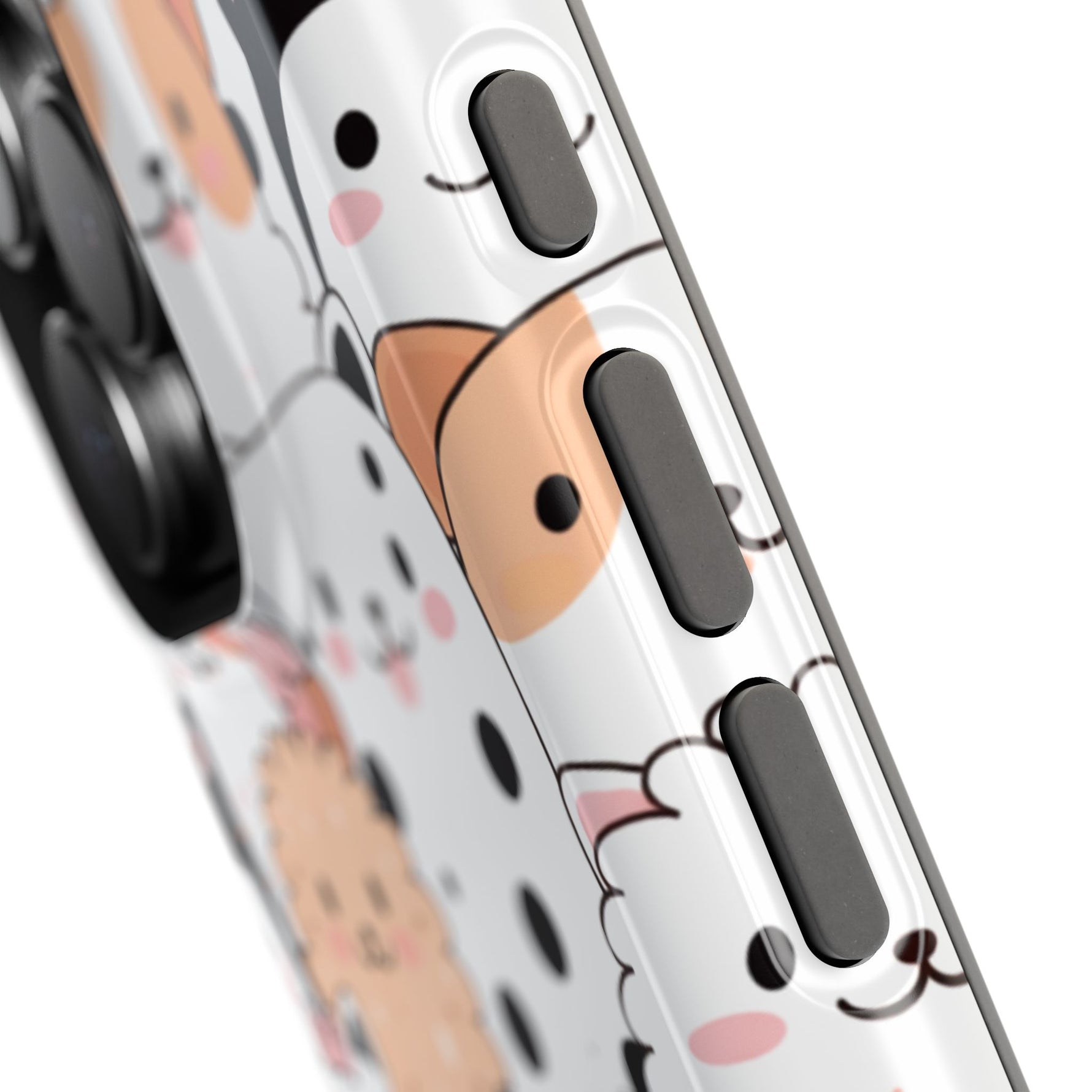 Cute Cartoon Cats & Puppies Phone Case with MagSafe Compatibility