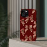 Holiday Red Bow iPhone Case — Impact‑Resistant iPhone Cover with MagSafe compatibility  Shamo's