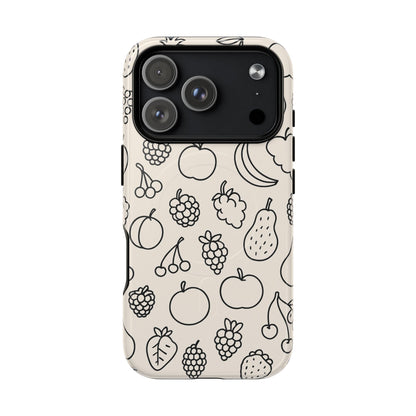 Fruit Pattern Tough iPhone Case | Compatible with MagSafe