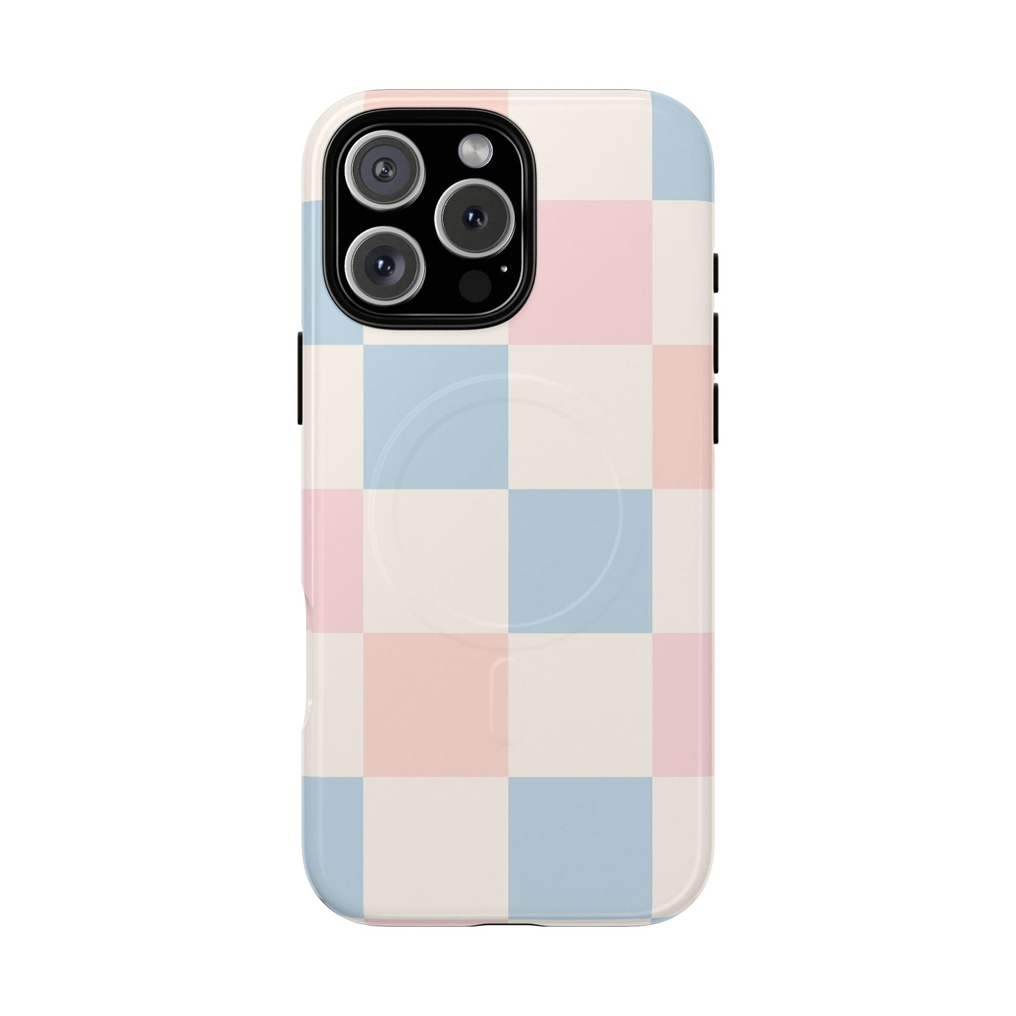 Pastel Checkerboard Pattern iPhone Cases - MagSafe