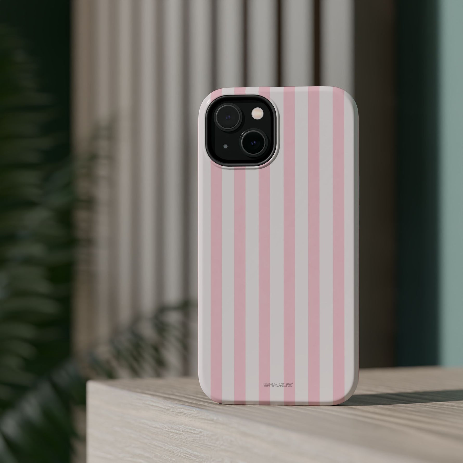 Pink Stripe Impact-Resistant Phone Case | MagSafe