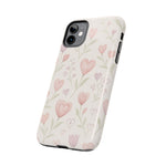 Pink Watercolor Heart Floral Pattern | Tough Impact Phone Case  Shamo's