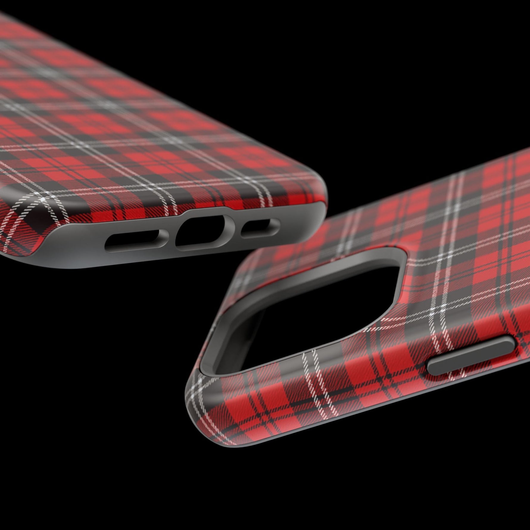 Red Tartan Plaid Impact-Resistant iPhone Case | MagSafe compatibility  Shamo's