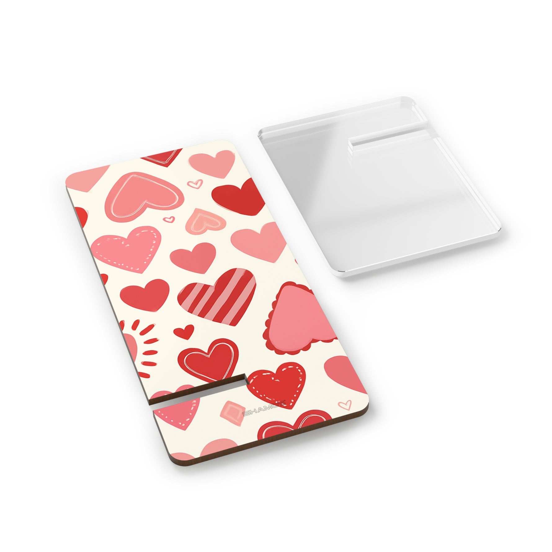Valentine Heart Phone Stand – Cute Foldable Mobile Display Stand for Smartphones