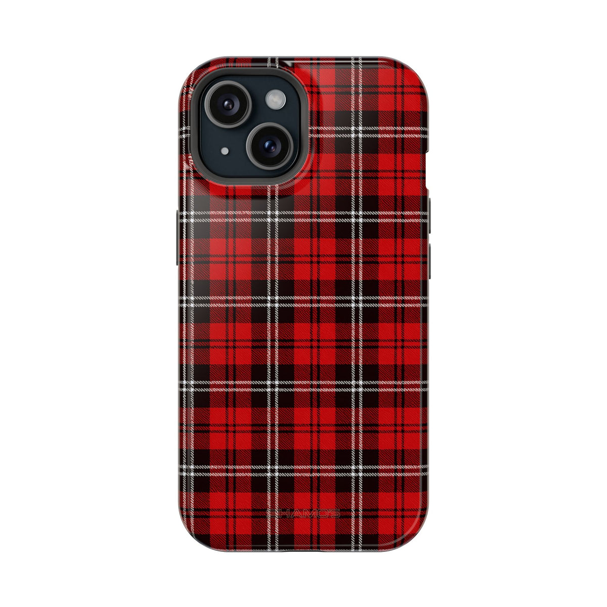 Funda para iPhone resistente a impactos con cuadros escoceses rojos | Compatibilidad con MagSafe