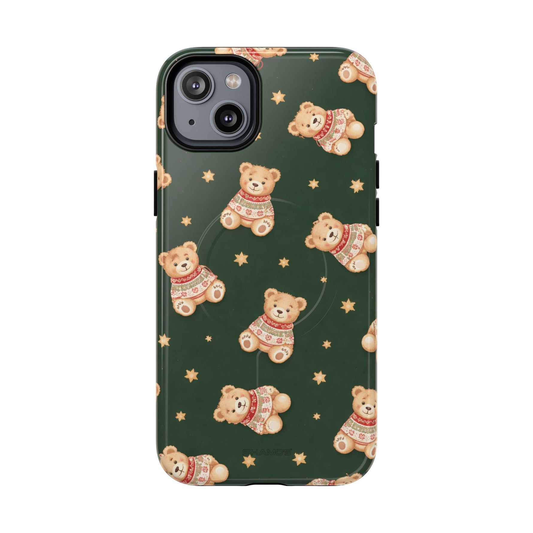 Funda para iPhone con diseño de osito de peluche y corazón (con MagSafe)