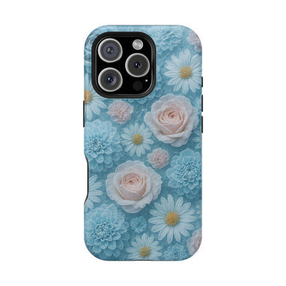 Frozen Floral Rose & Daisy Impact iPhone Case | MagSafe compatible  Shamo's iPhone 16 Pro / Matte