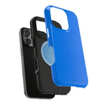 Cobalt Pop Blue Solid Color Impact-Resistant iPhone Case | Slim Shockproof MagSafe-Compatible