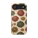 Vintage Wax Seal Pattern Magnetic Impact-Resistant Phone Case with MagSafe Compatibility
