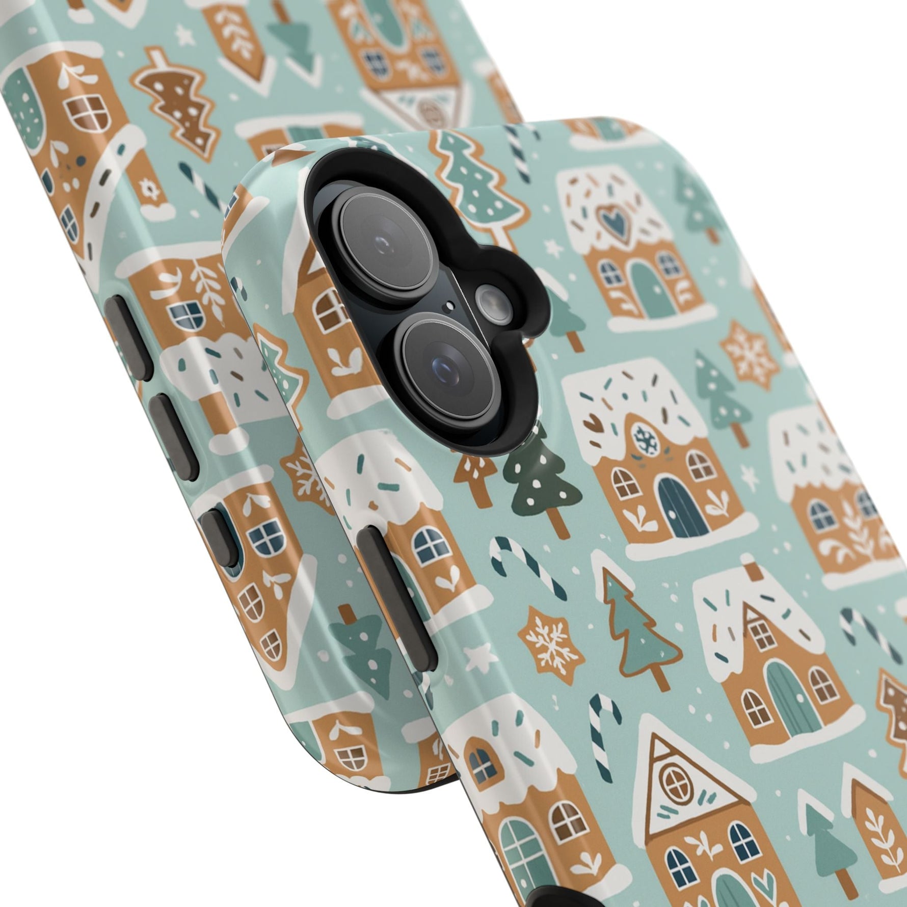 Winter Gingerbread Village Holiday Theme iPhone Case with MagSafe compatibility  Shamo's