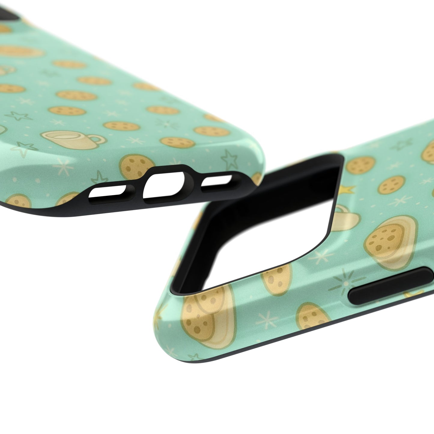 Cookie & Coffee Pattern Tough iPhone Case — Impact-Resistant