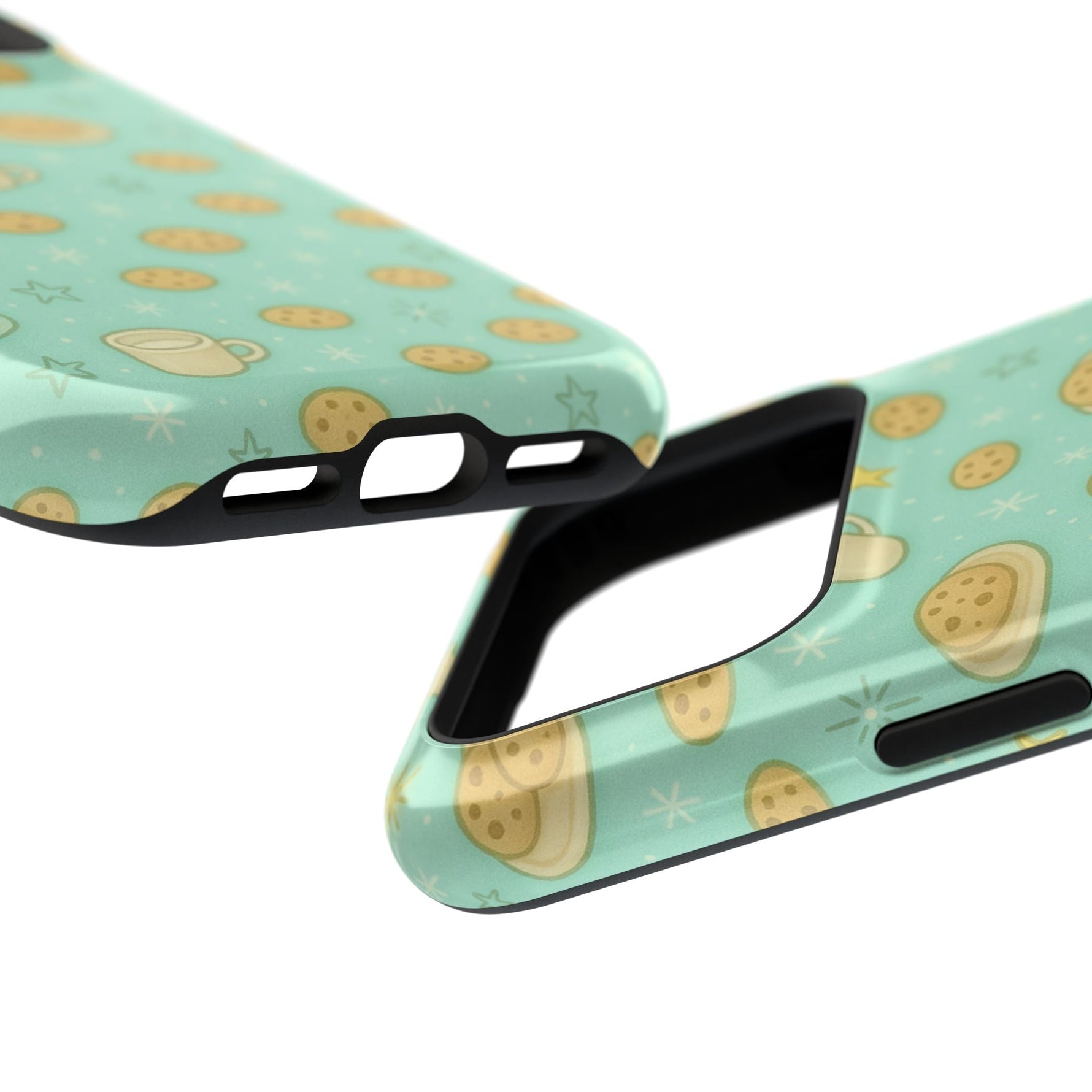 Cookie & Coffee Pattern Tough iPhone Case — Impact-Resistant  Shamo's