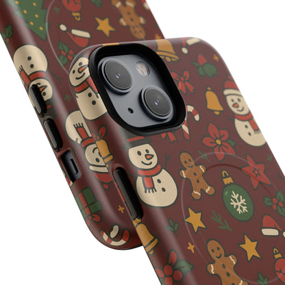 Snowman & Gingerbread Tough iPhone Case (MagSafe compatible)