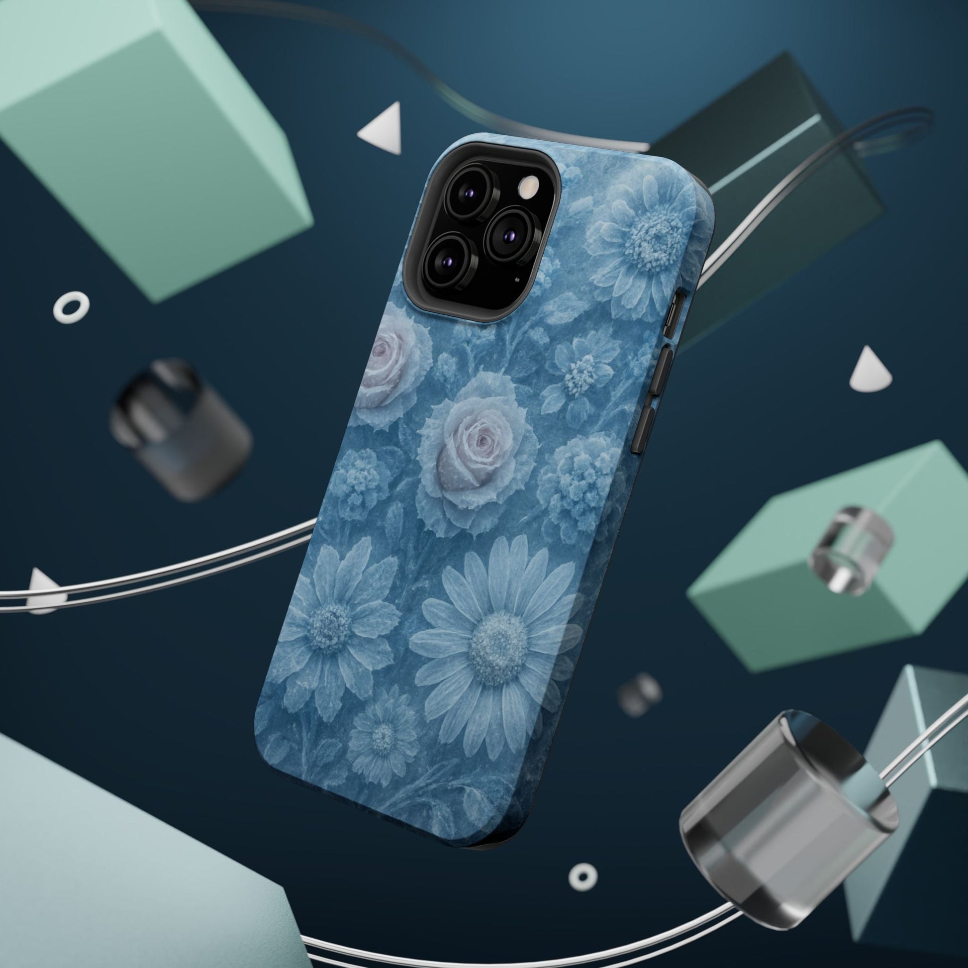 Frozen Beauty Floral Rose iPhone Case | MagSafe compatible  Shamo's