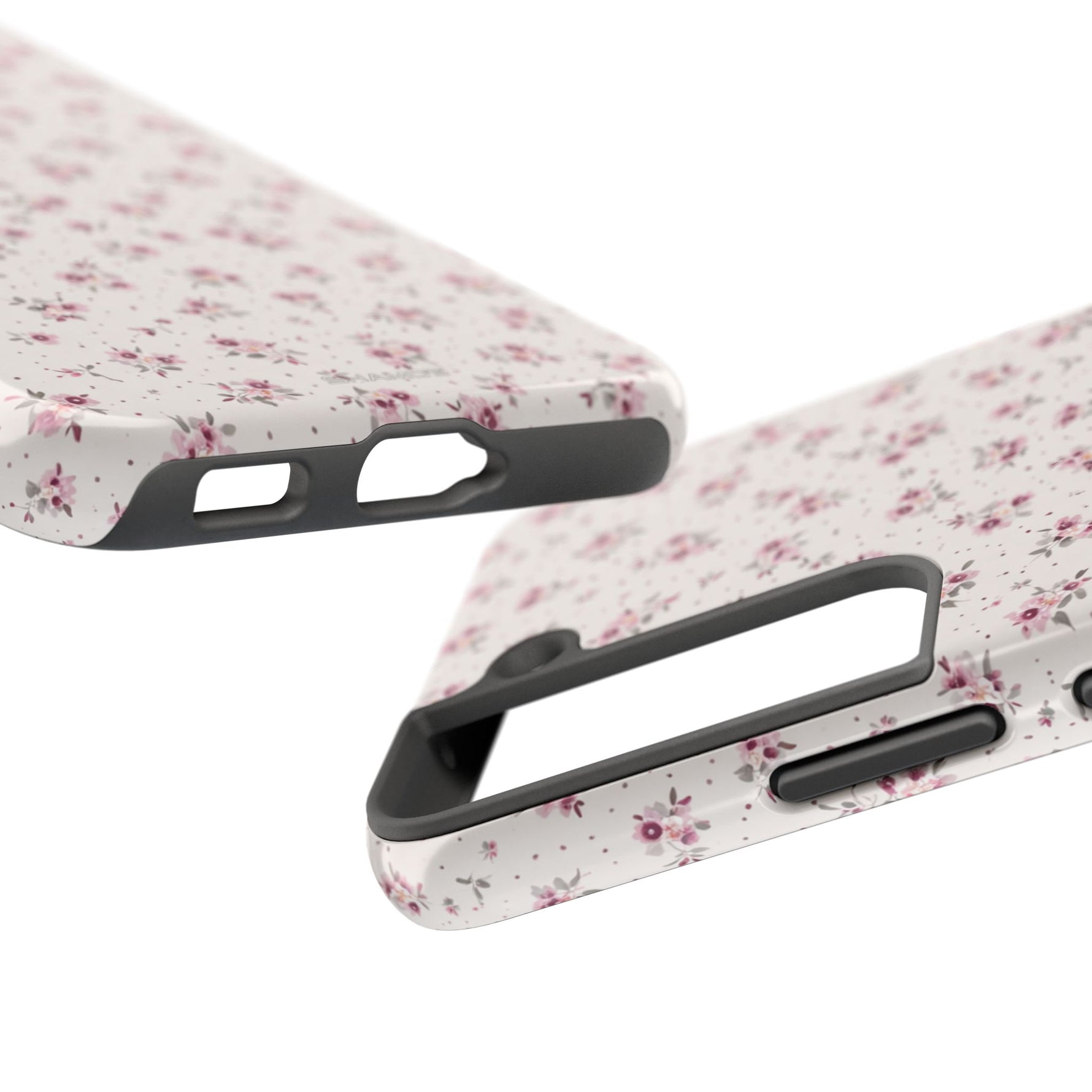 Rosebud Floral Tough iPhone Case — Pink Vintage Flower Protective Cover - iPhone 17 - Shamo's