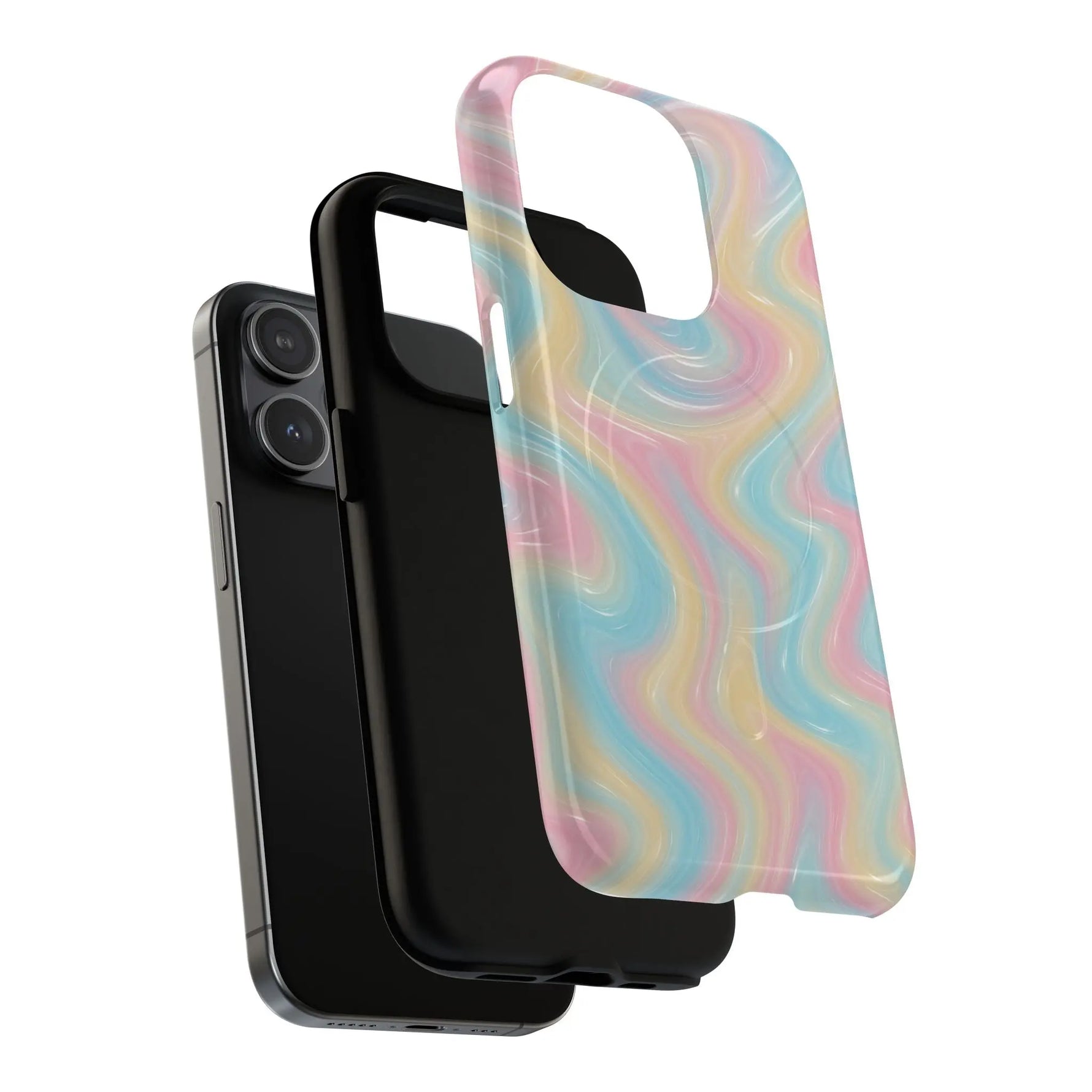 Rainbow Marble Swirl iPhone Case with MagSafe - Shamo's