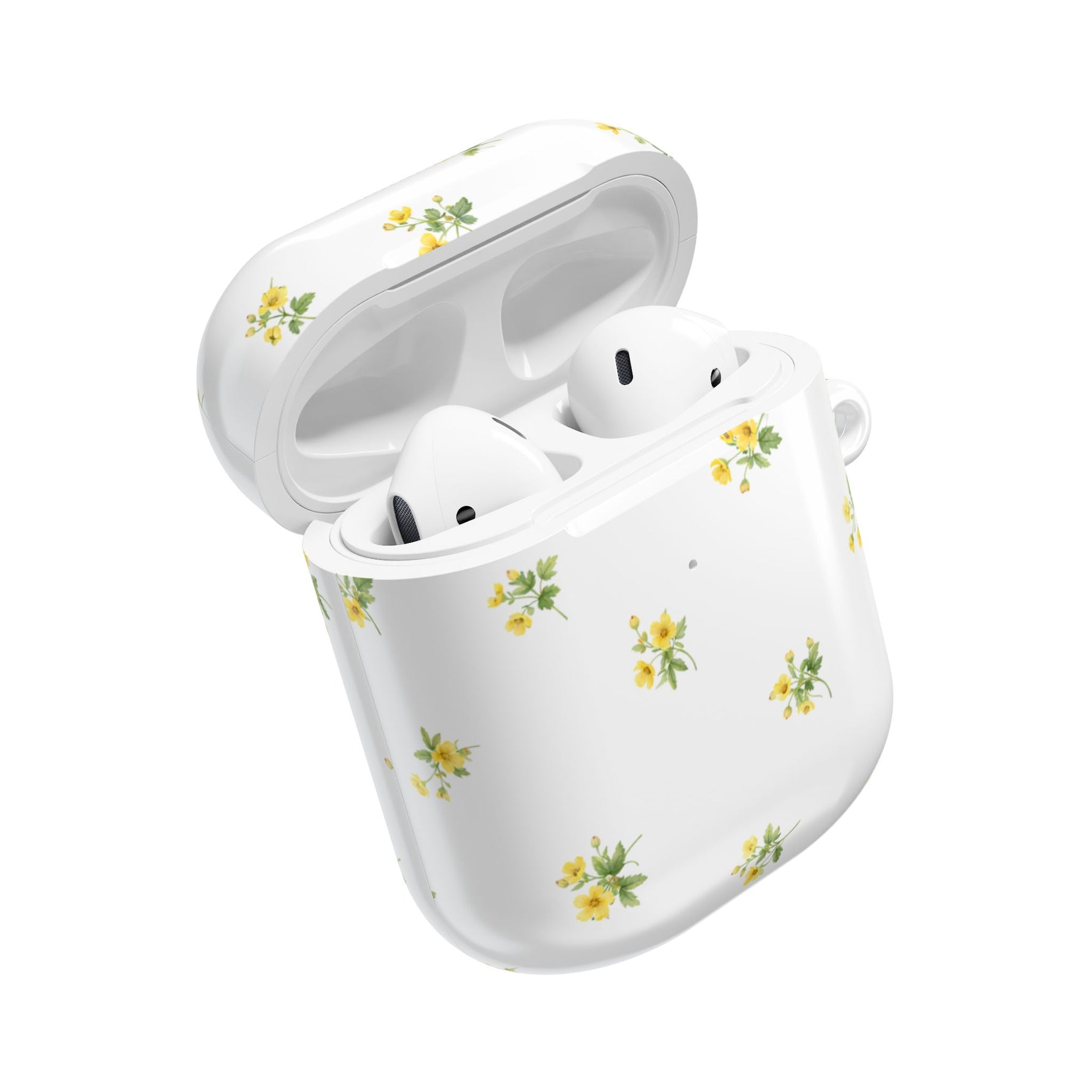 AirPods Case, French Petite Yellow Floral Protective Cover