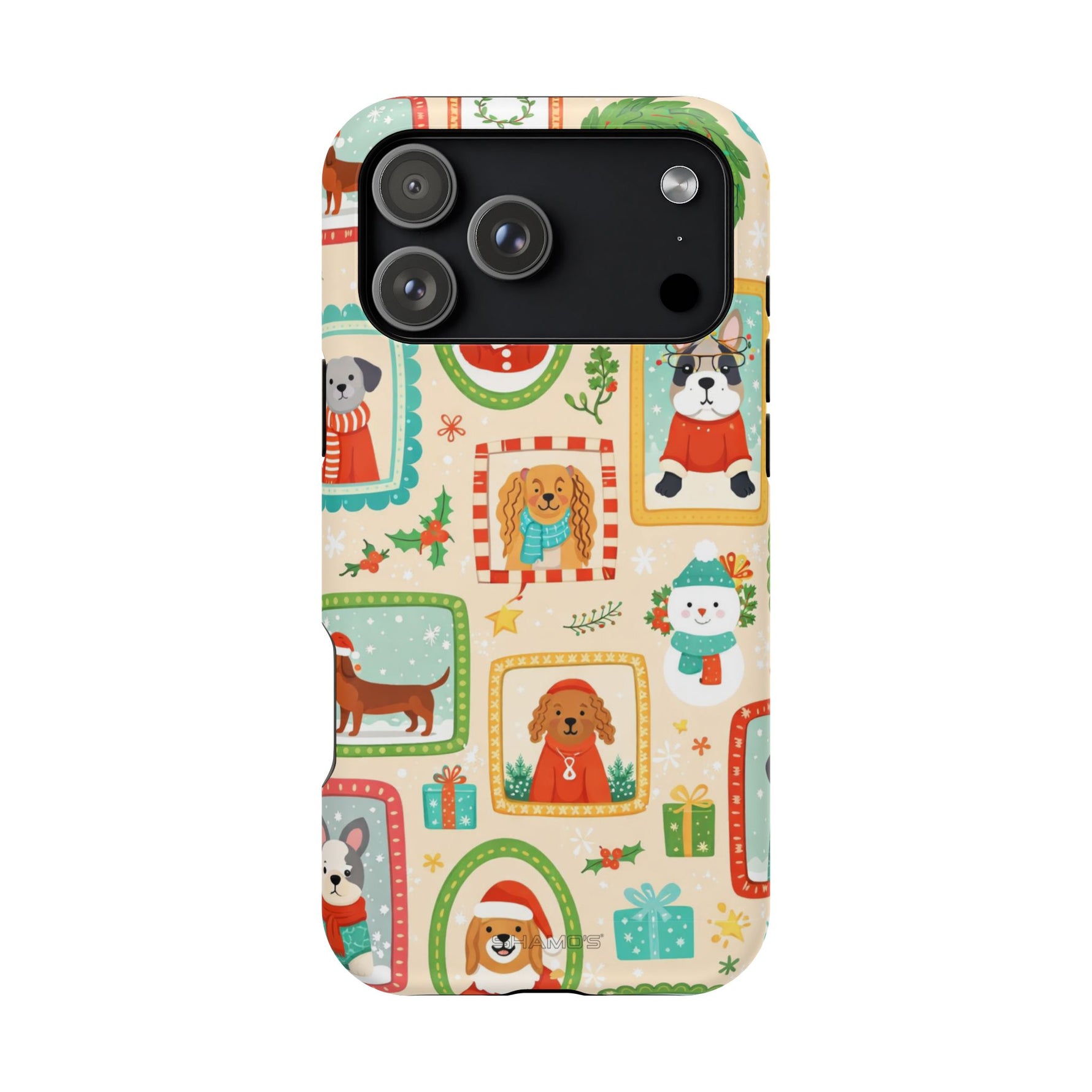 Cute Holiday Dogs MagSafe Compatible Impact-Resistant Phone Case - iPhone 17 Pro Max / Matte - Shamo's