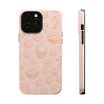 Pink Holiday Sweets Pattern (Cupcake, Pie, Candy Cane) iPhone Case with MagSafe  Shamo's iPhone 13 Pro Max / Matte