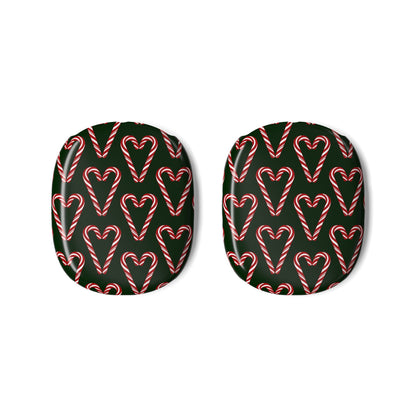 AirPod Max Case — Candy Cane Heart Pattern Holiday Headphone Covers