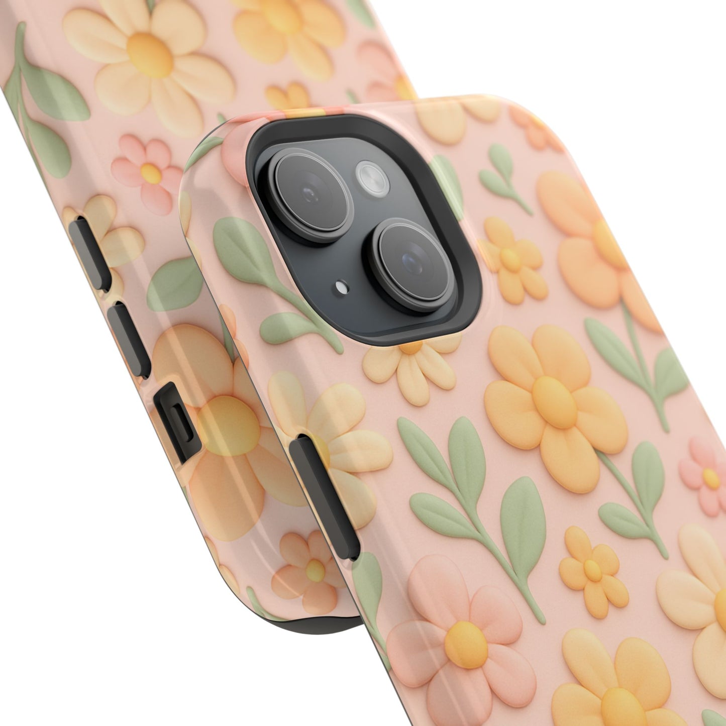 Vintage Floral 3D iPhone Case | MagSafe Compatible