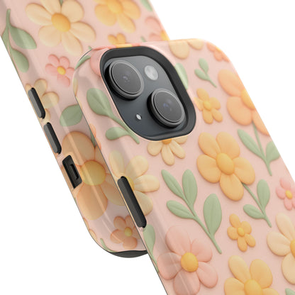 Vintage Floral 3D iPhone Case | MagSafe Compatible