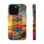 Hello Summer Phone Case — Tropical Beach MagSafe Impact-Resistant Case