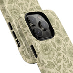 Sage Pattern Vintage Floral iPhone Case | Compatible with MagSafe - Shamo's