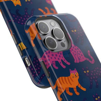 Colorful Cat Phone Case - MagSafe Impact-Resistant