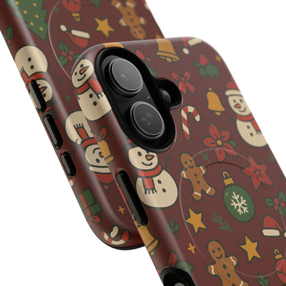 Snowman & Gingerbread Tough iPhone Case (MagSafe compatible)