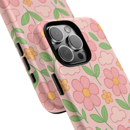 Floral Tough MagSafe Magnetic Phone Case - Stylish Protection for Your Device