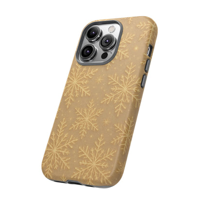 Golden Snowflake Holiday iPhone Case