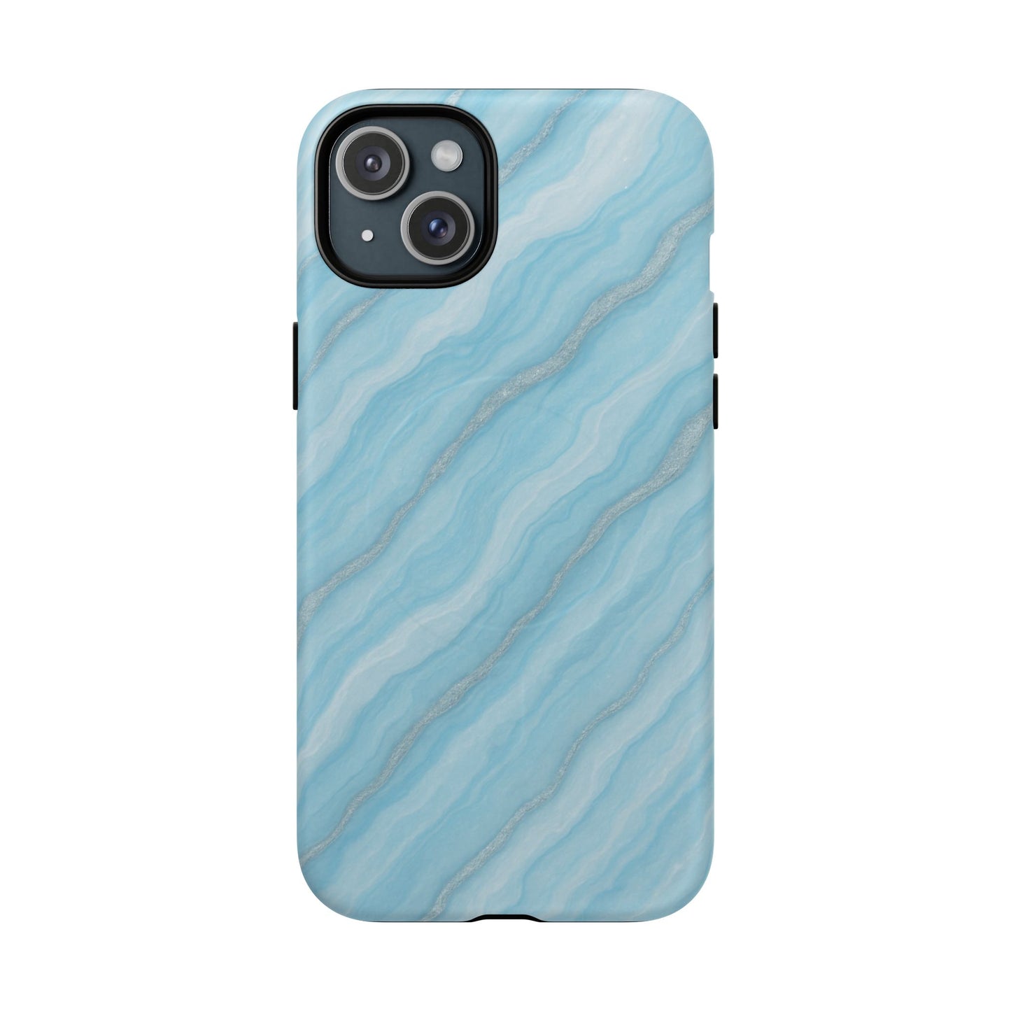 Sky Blue Marble iPhone Case with MagSafe - Shamo's