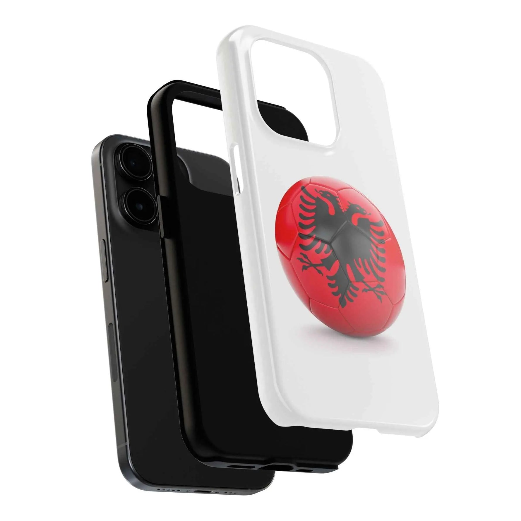 Tough Phone Cases with Albanian soccer flag