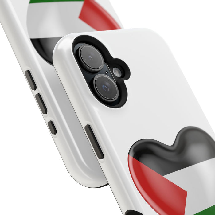 MagSafe Tough Cases with Palestinian flag in heart shape