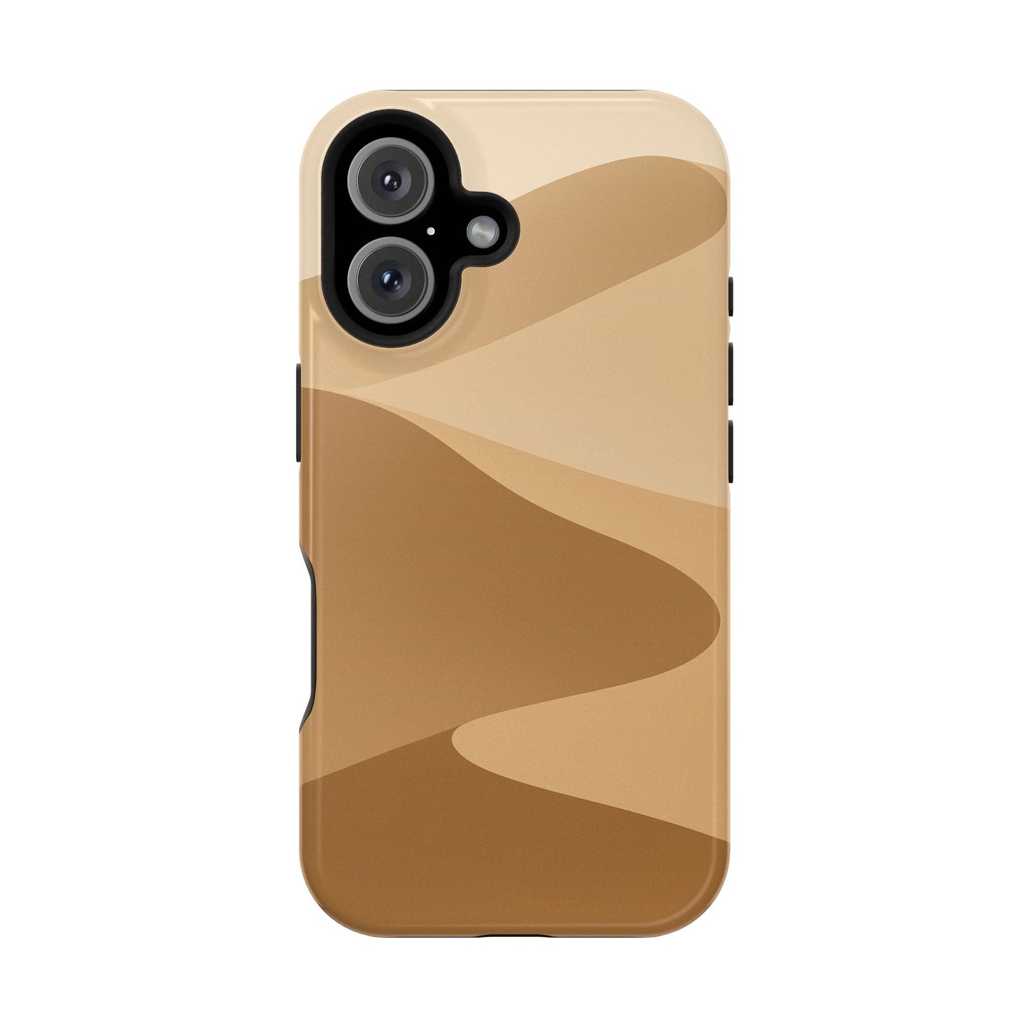 Neutral Desert Wave Design iPhone Case | MagSafe  Shamo's iPhone 16 / Glossy