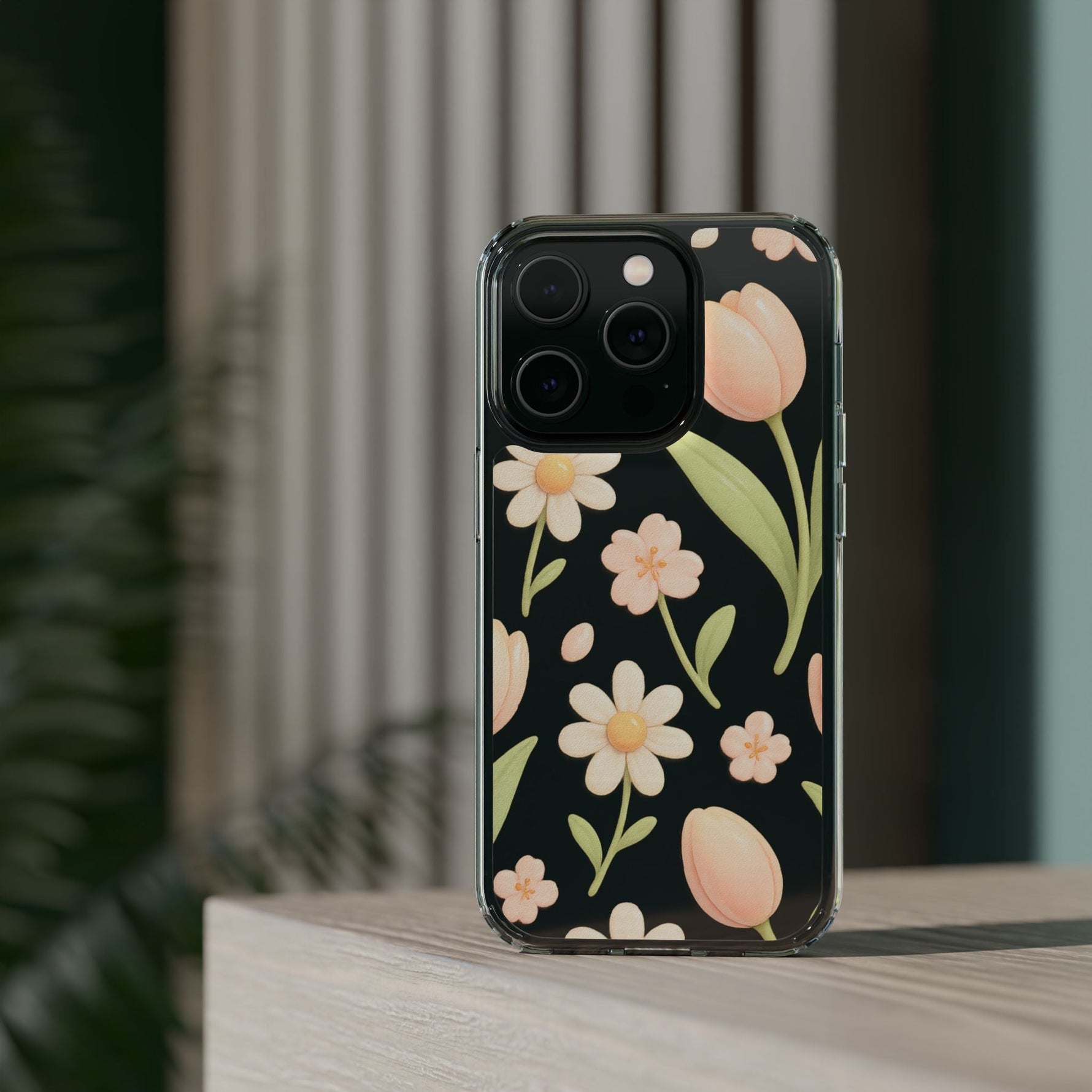 Floral Impact-Resistant Clear iPhone Case  Shamo's