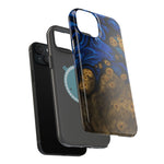 Blue Swirl & Burl Wood Impact iPhone Case | MagSafe compatible  Shamo's