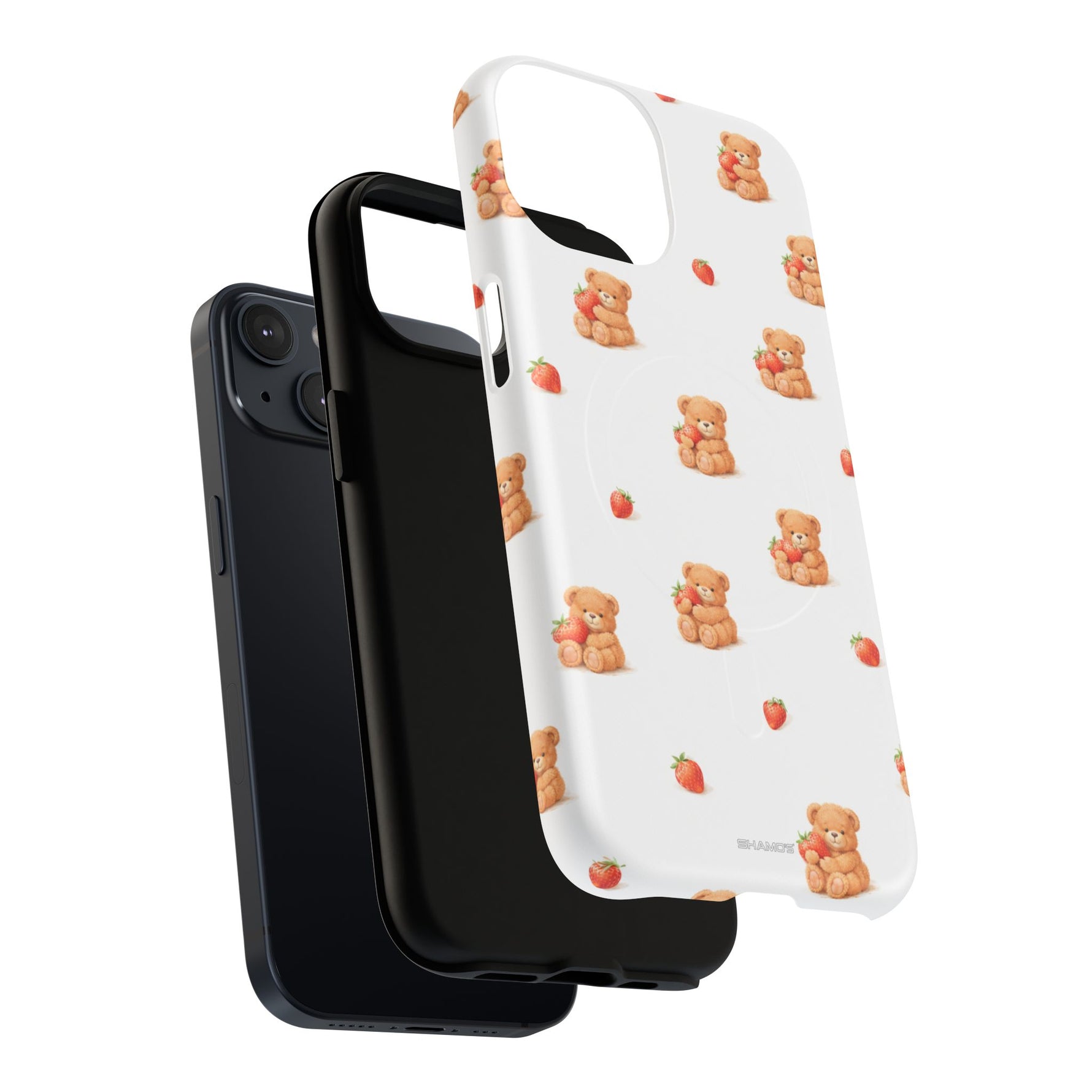 Strawberry Teddy iPhone Case with MagSafe
