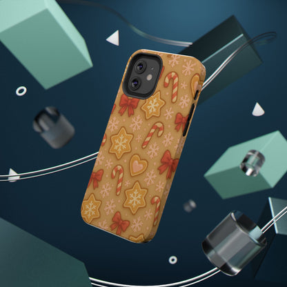 Candy Cane & Gingerbread Holiday iPhone Case — Impact-Resistant