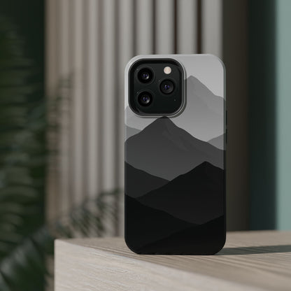 Monochrome Mountain Design iPhone Case | MagSafe  Shamo's