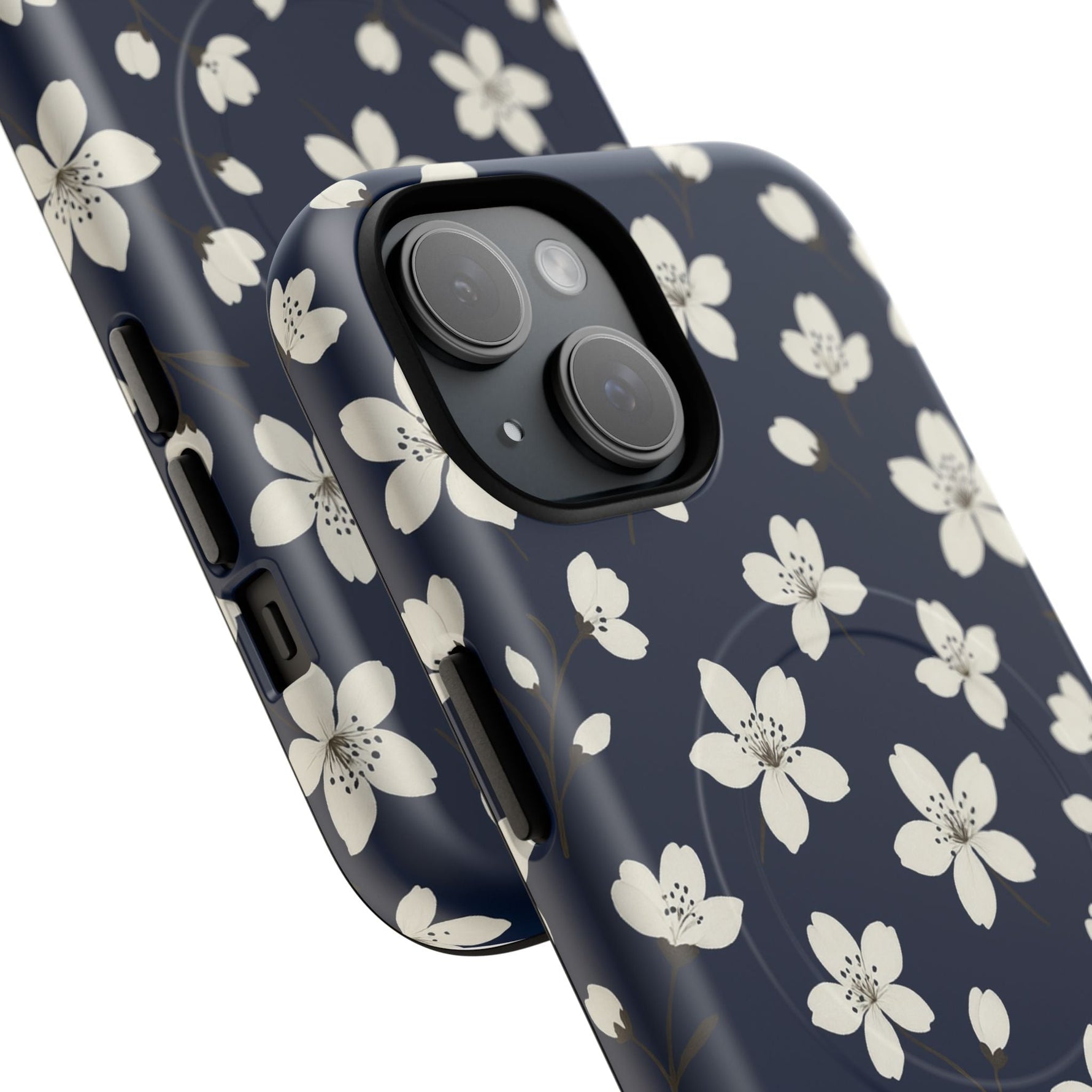 Navy Blossom Floral iPhone Case | MagSafe  Shamo's