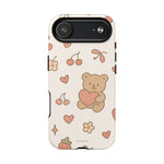 Teddy Berry Cozy Strawberry Pattern iPhone Case with MagSafe