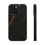 Black & Gold Marble iPhone Case with MagSafe - iPhone 14 Pro Max / Matte - Shamo's