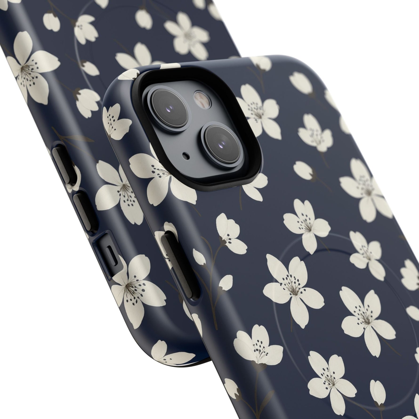 Navy Blossom Floral iPhone Case | MagSafe  Shamo's