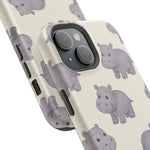 Cute Tiny Hippo Magnetic Impact-Resistant Phone Case