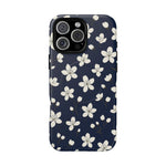 Navy Blossom Floral iPhone Case | MagSafe  Shamo's iPhone 16 Pro Max / Matte